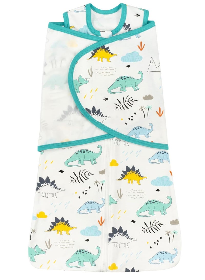 Baby Swaddle Wearable Blanket 3-Way Adjustable Transtion Sleep Sack 100% Cotton Swaddle Wrap with Beanie Cap Infant Cotton Swaddle for Newborn Infant Boy Girl 0-6 Months
