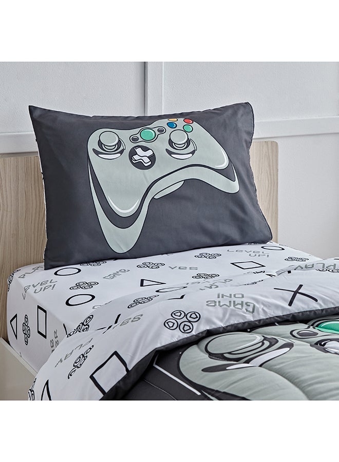 Gaming Gamer 2-Piece Microfibre Single Comforter Set 135 x 220 cm