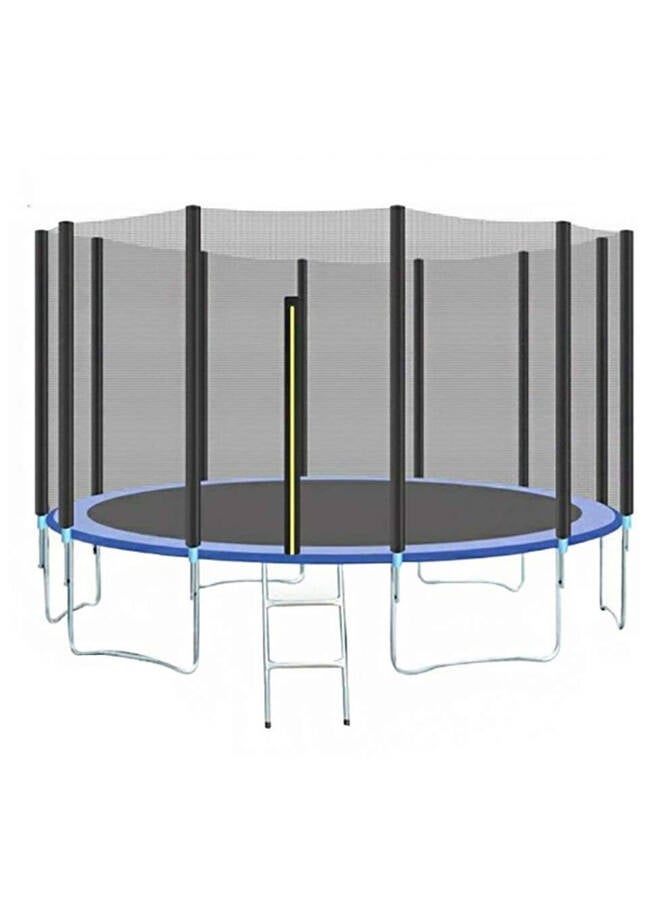 16ft Large Kids Outdoor Round Trampoline Safety Net With Stair 488X488X260cm
