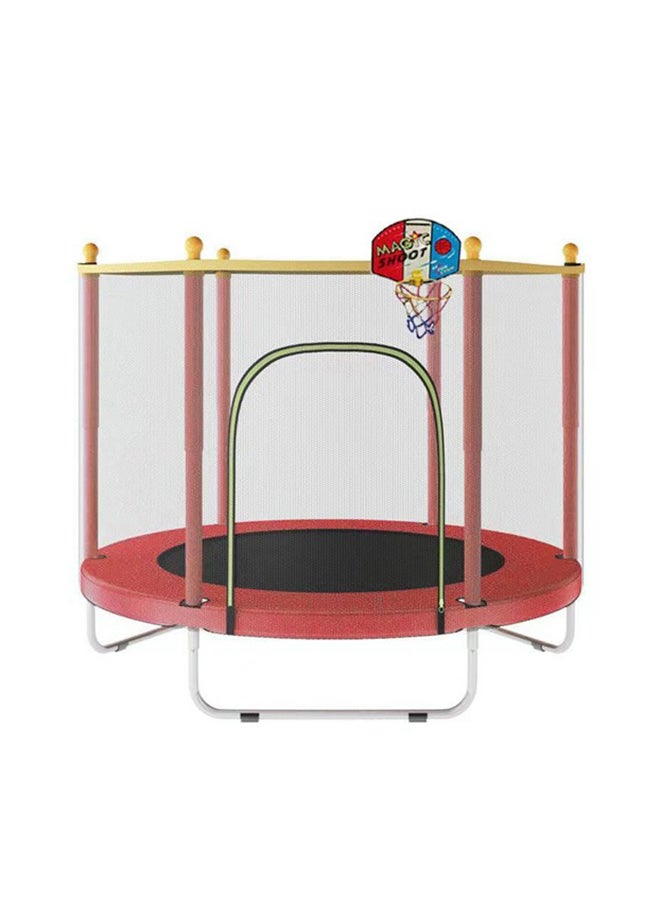 5.5 Feet Rust-Resistant Foldable Waterproof Portable Stylish Jumping Kids Trampoline 140x140x120cm