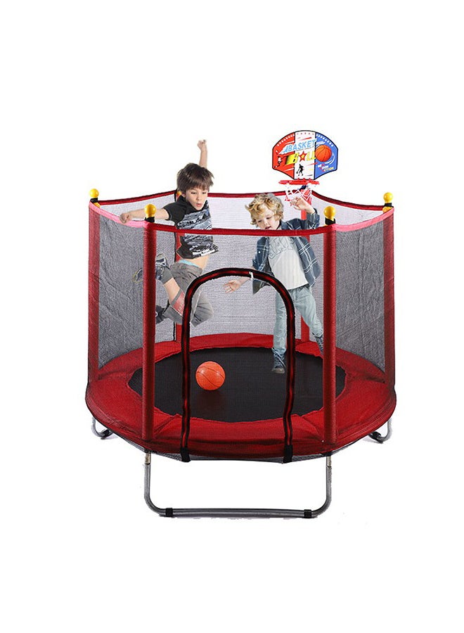 5.5 Feet Rust-Resistant Foldable Waterproof Portable Stylish Jumping Kids Trampoline 140x140x120cm