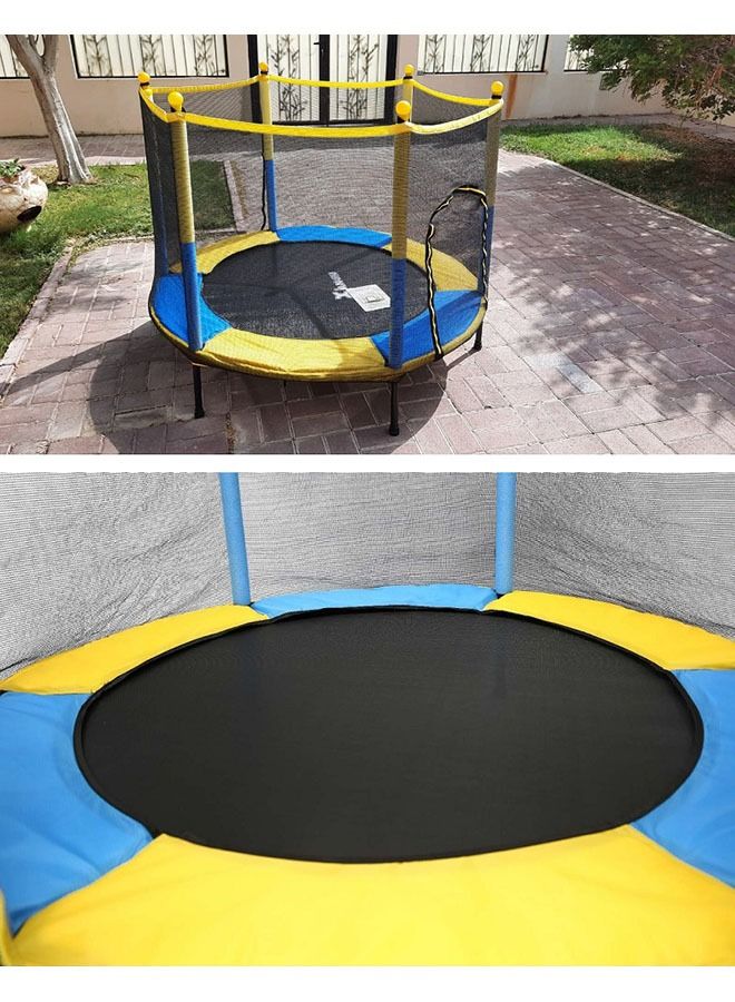 4.5ft Kids Rust-Resistant Foldable Waterproof Portable Stylish Jumping Trampoline