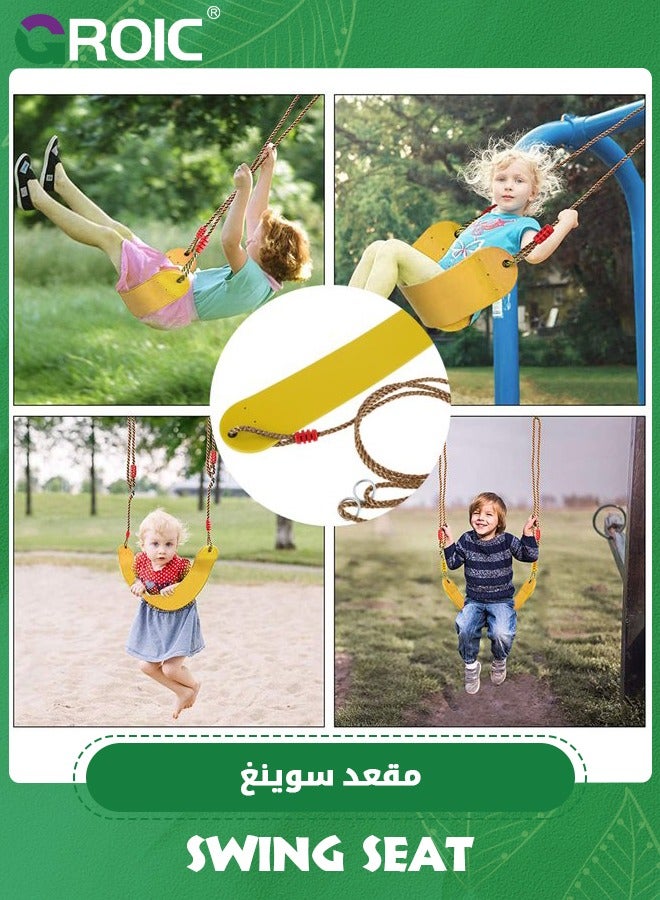 Heavy Duty Swing Seat,Swing Seat Replacement Swing Set Accessories,Swing Set for Outdoors, Playground, Jungle & Gym,Yellow