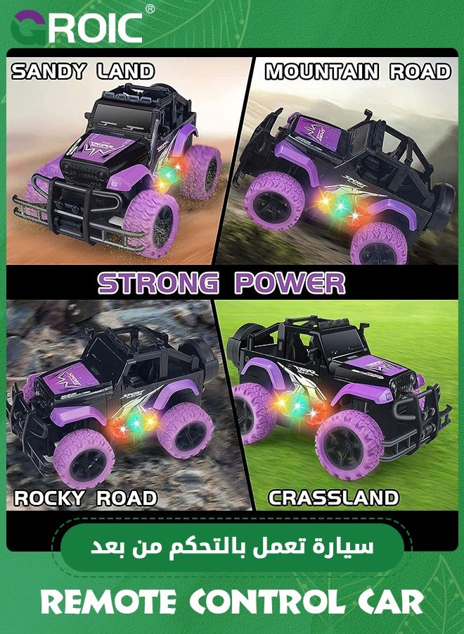 Remote Control Car RC Racing Cars, 1:20 Scale Remote Control Monster Truck, 2.4Ghz LED Light Off-Road Rc Cars,Toy Cars for Kids,Remote Control Jeep