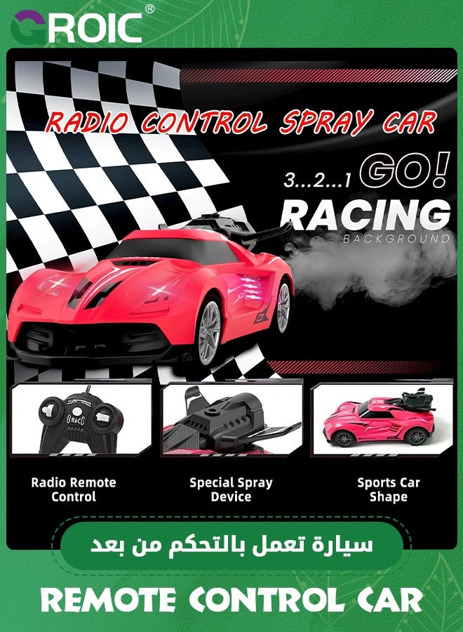 Remote Control Car,High Speed RC Car 1/24 Scale Race Car Supercar Vehicle with Spray Steam,LED Light,RC Racing Car