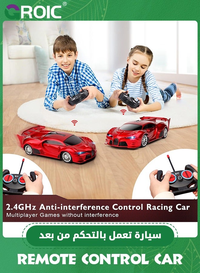 Remote Control Car 2.4Ghz Rechargeable High Speed 1/18 RC Cars Toys for Kids,Vehicle Racing Hobby with Headlight,Model Car