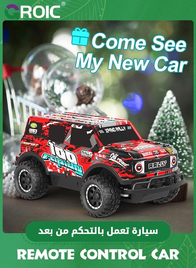 Remote Control Car, 1/24 Scale Light Up Racing Car Toys, RC Car for Kids with Cool Led Lights, Hobby RC Cars Toys,Wireless Off-road Vehicle,Remote Control Off-road Vehicle