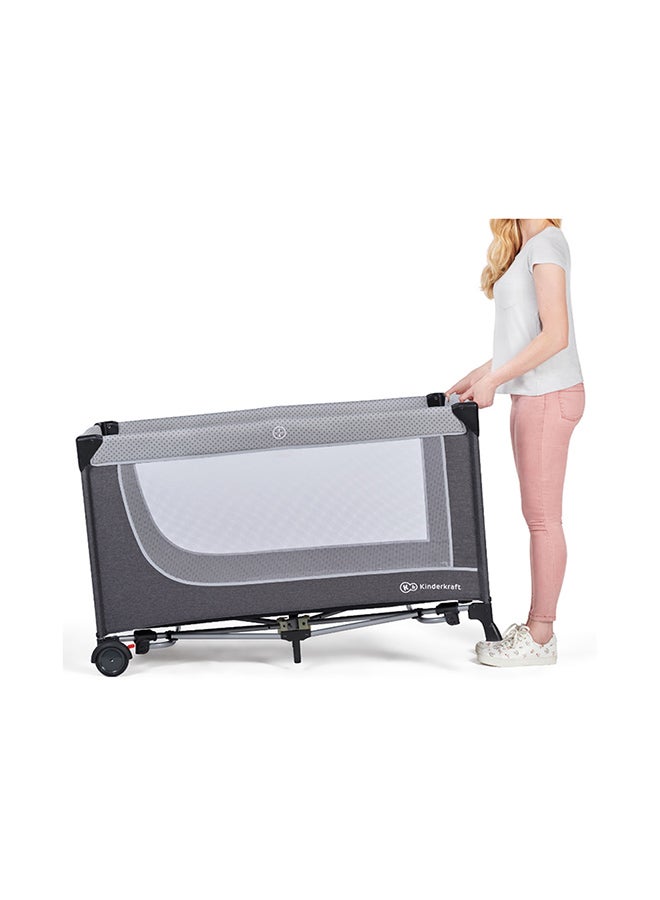 Leody Travel Cot With Accessories - Grey