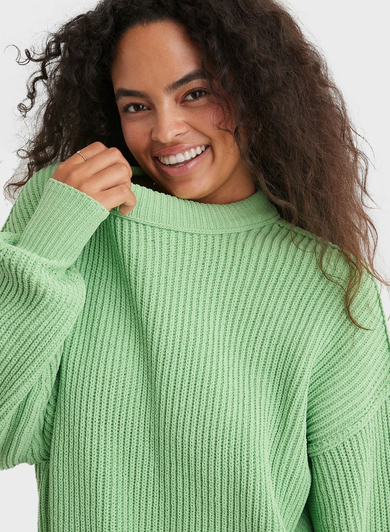 Crew Neck Knitted Sweater