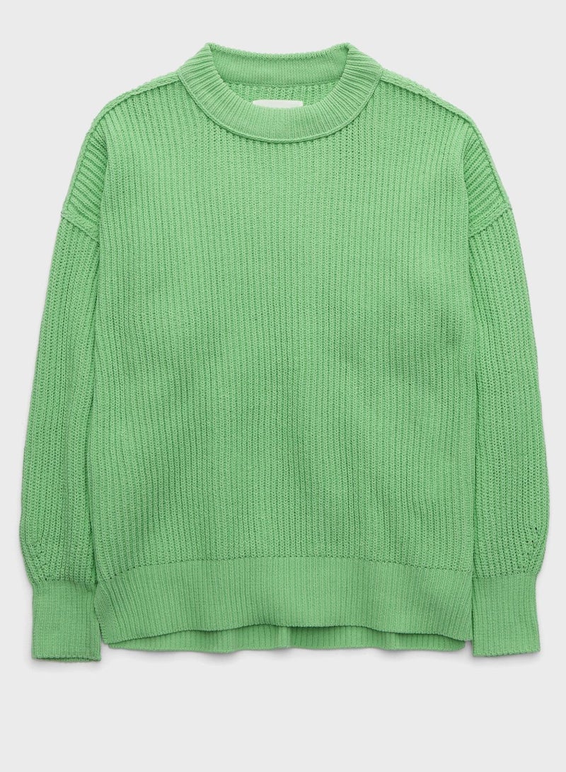 Crew Neck Knitted Sweater