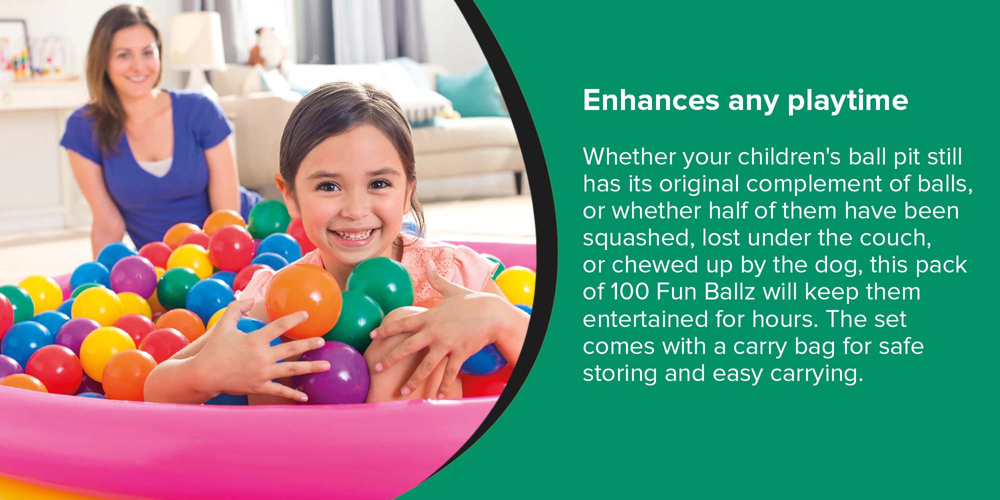 100-Piece Fun Ballz, 8 cm - Assortment