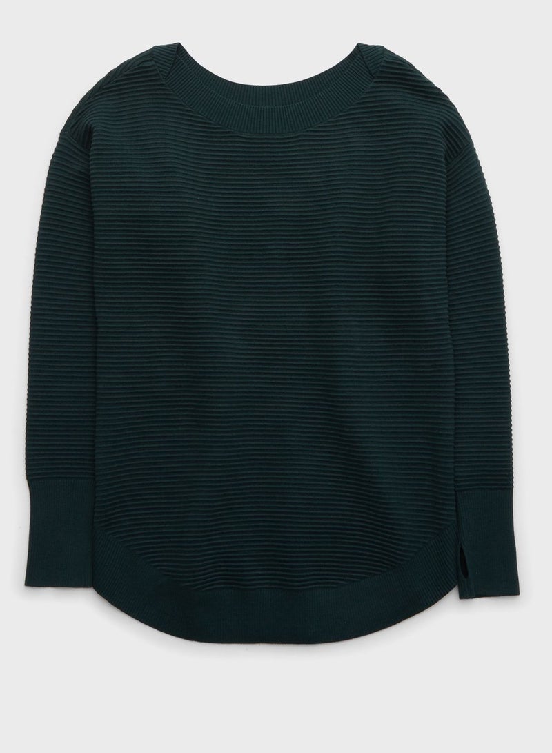 Mock Neck Knitted Sweater