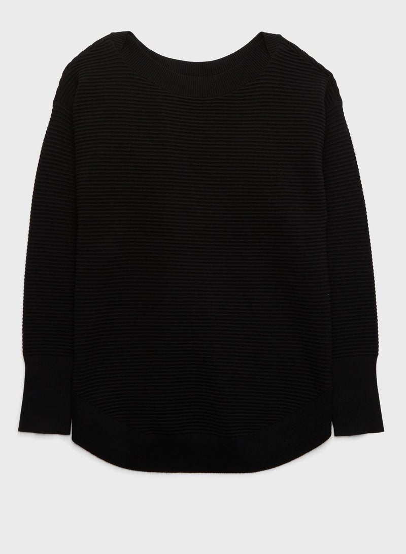 Mock Neck Knitted Sweater