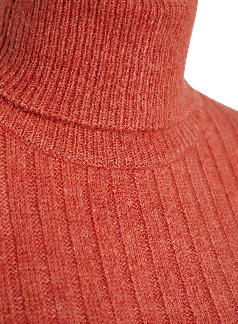 Turtle Neck Knitted Sweater