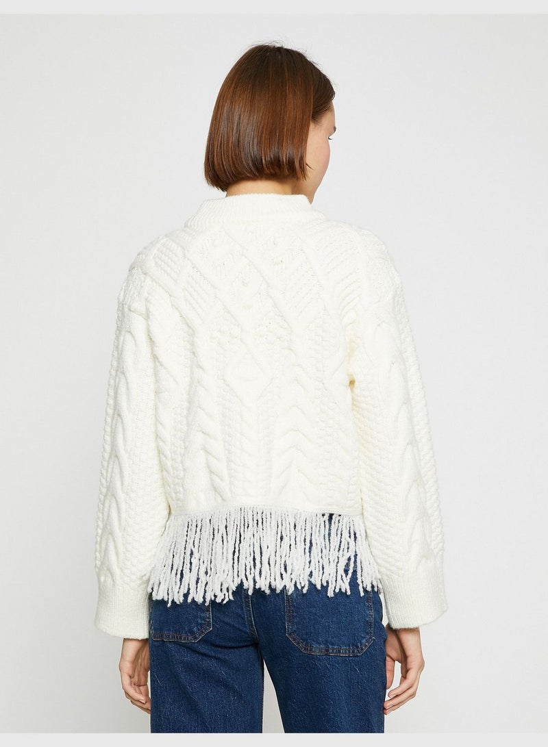 Tassel Detail Knitted Sweater