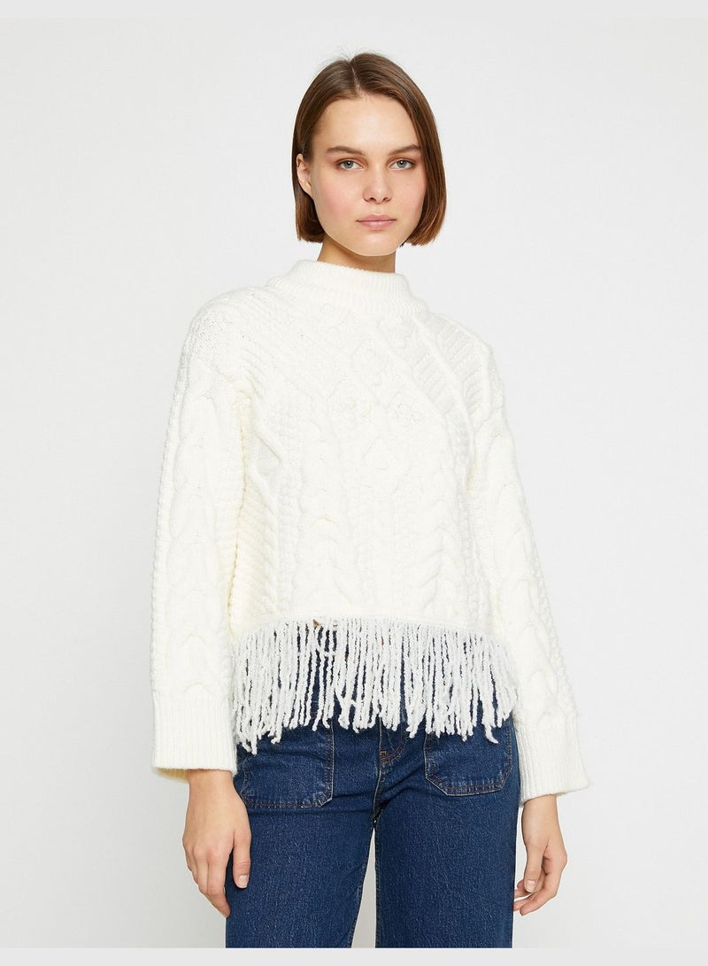 Tassel Detail Knitted Sweater