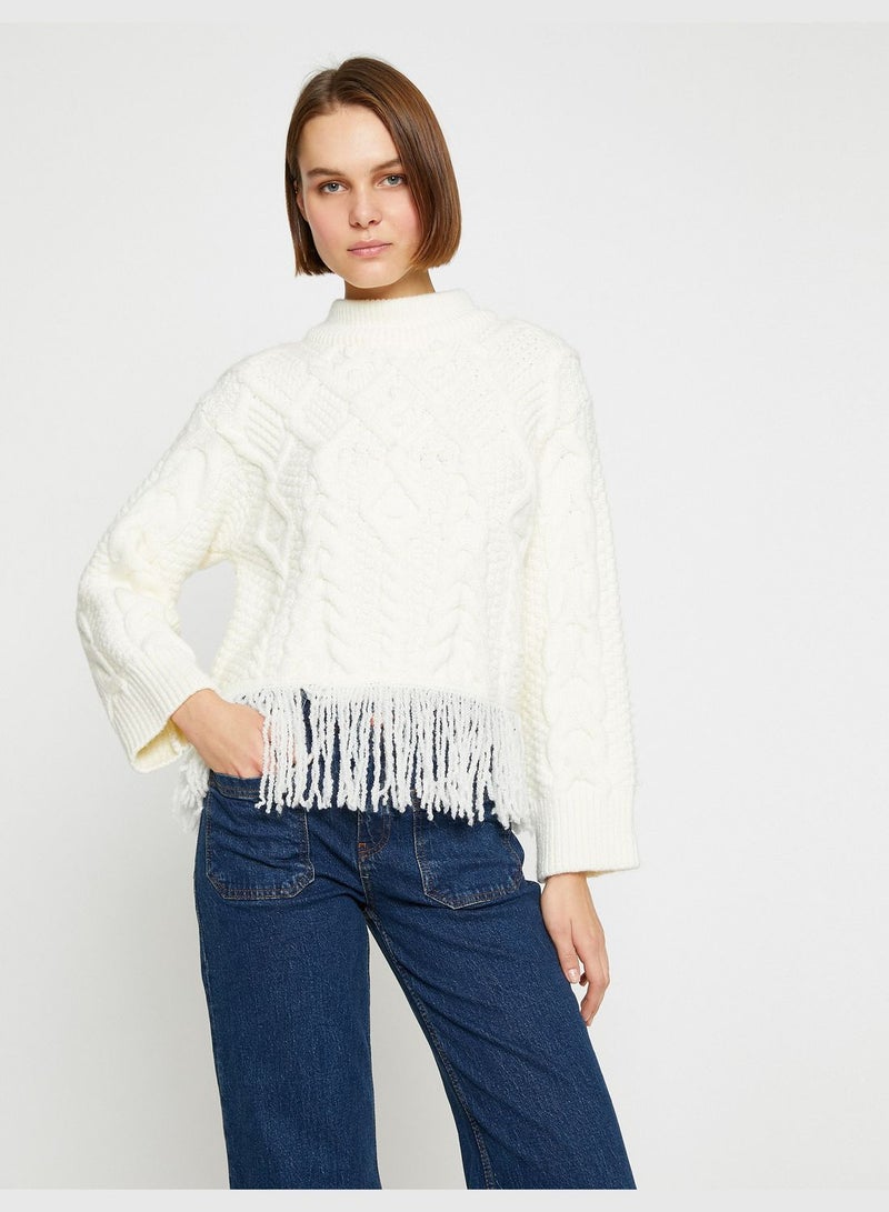 Tassel Detail Knitted Sweater