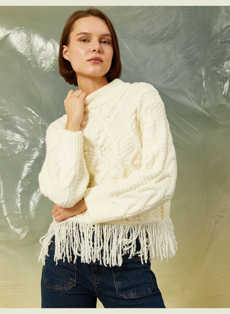 Tassel Detail Knitted Sweater