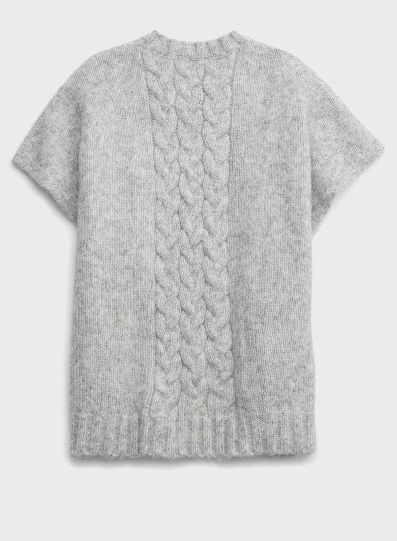 Fringe Cable Knitted Sweater