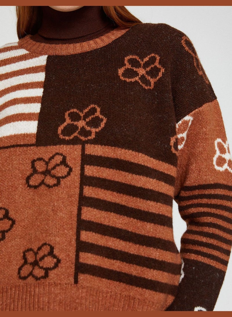 Turtleneck Sweater Patterned