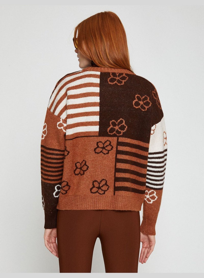 Turtleneck Sweater Patterned