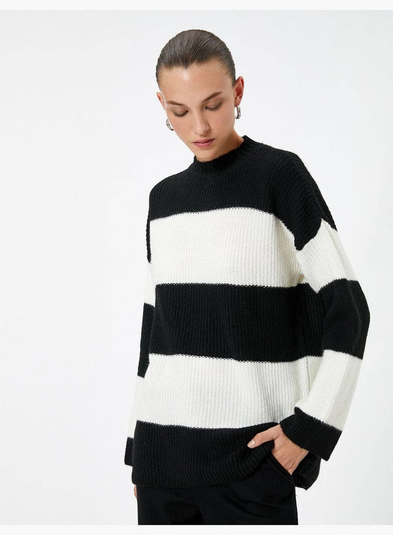 High Neck Knitwear Long Sleeve Sweater