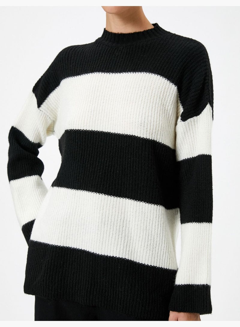 High Neck Knitwear Long Sleeve Sweater