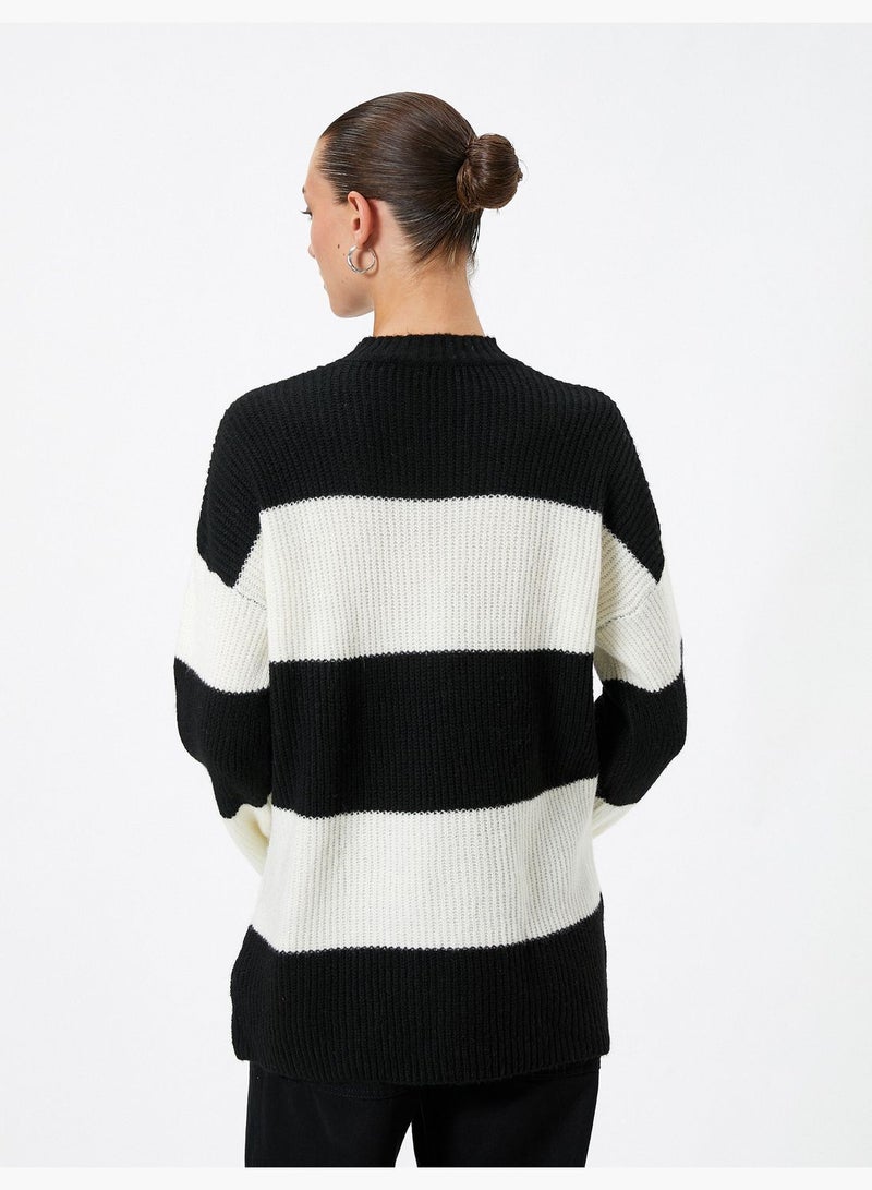 High Neck Knitwear Long Sleeve Sweater