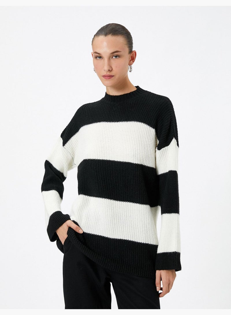 High Neck Knitwear Long Sleeve Sweater