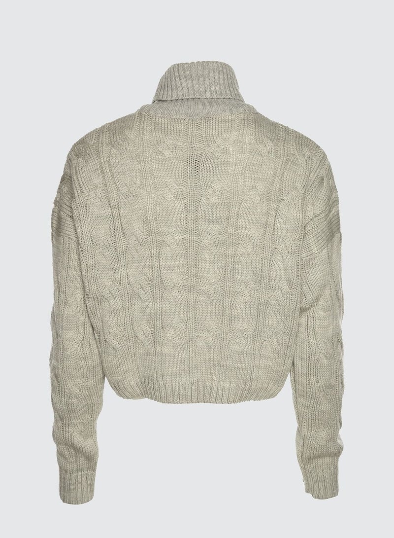Roll Neck Crop Sweater