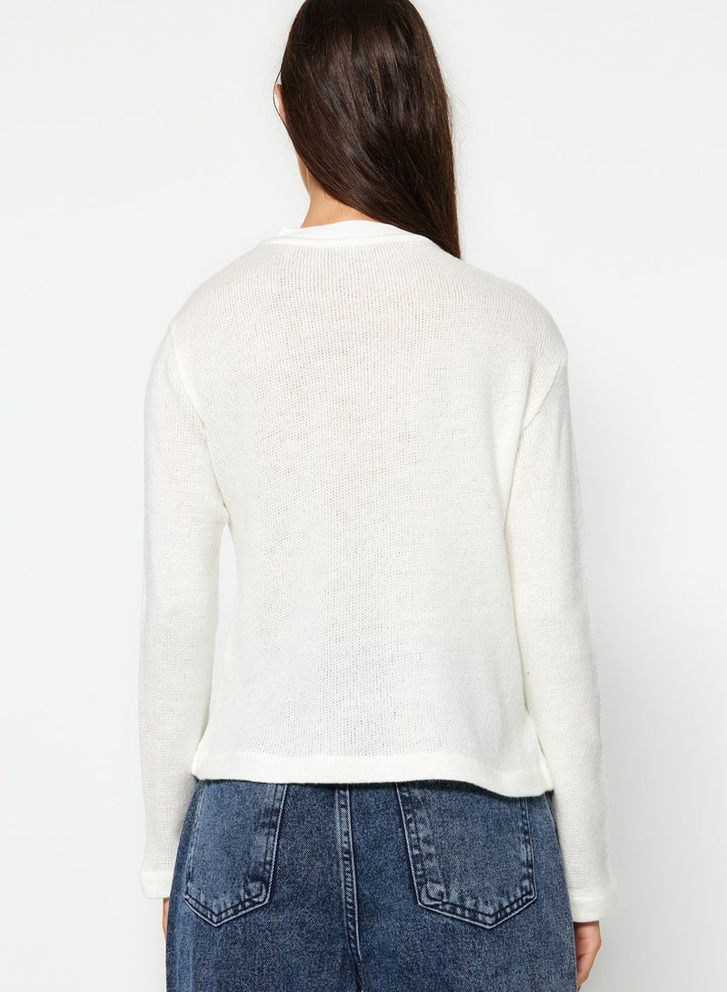 Crew Neck Knitted Sweater