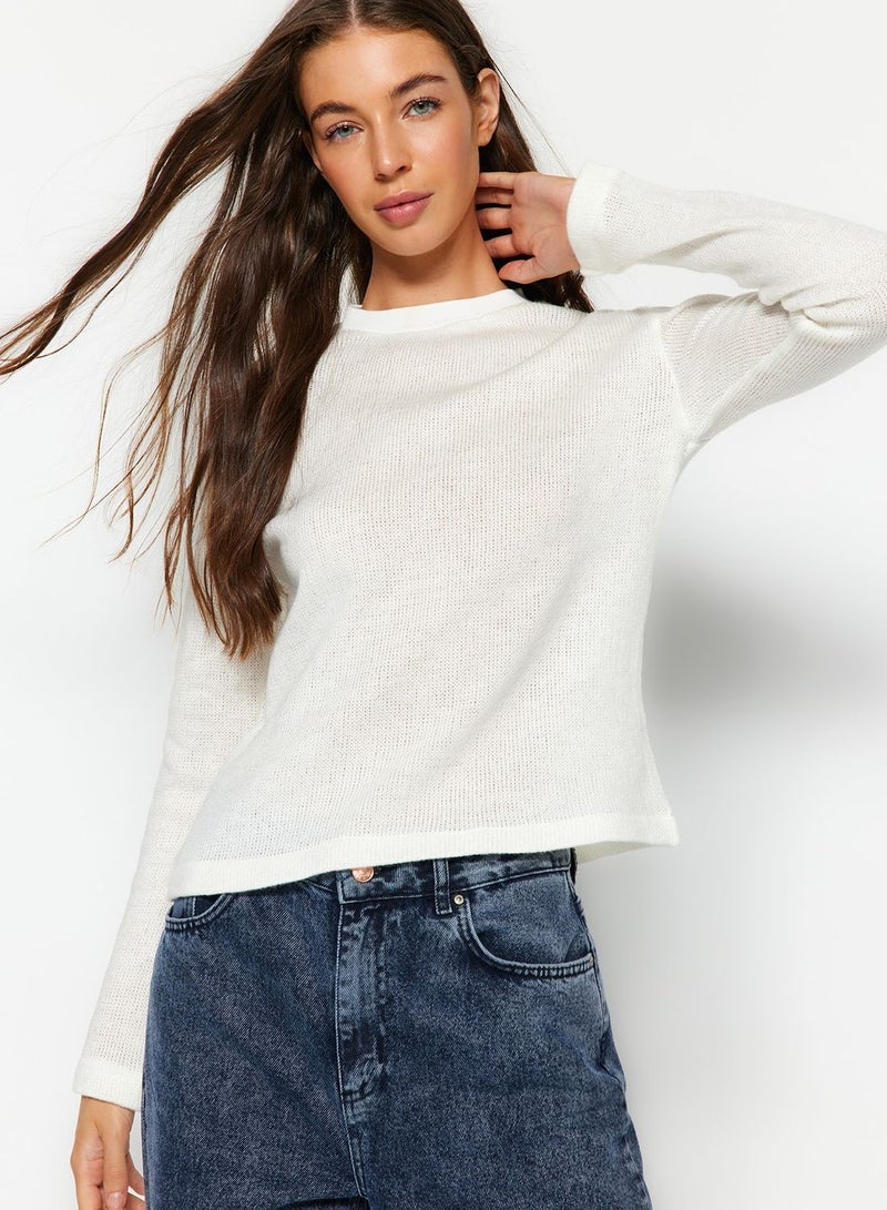 Crew Neck Knitted Sweater