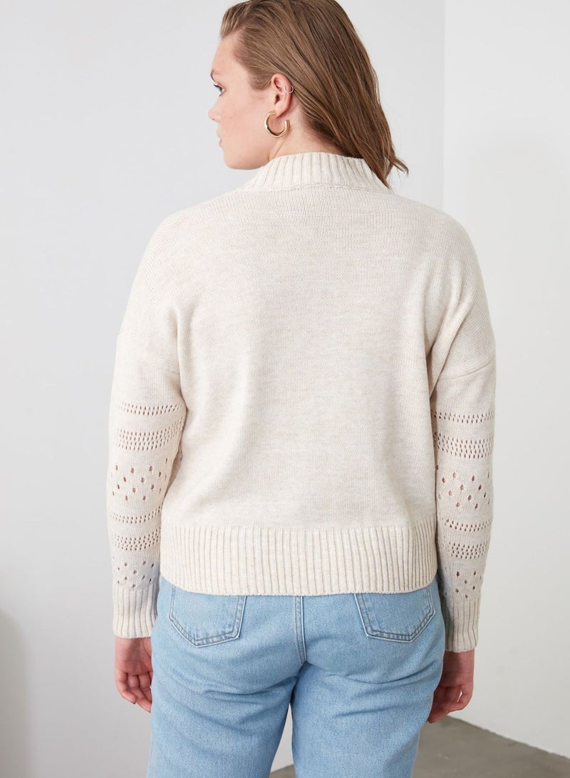 Openwork Knitted Sweater