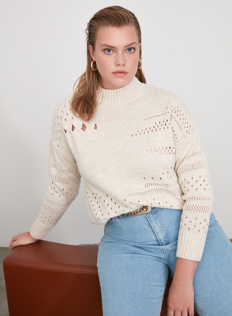 Openwork Knitted Sweater