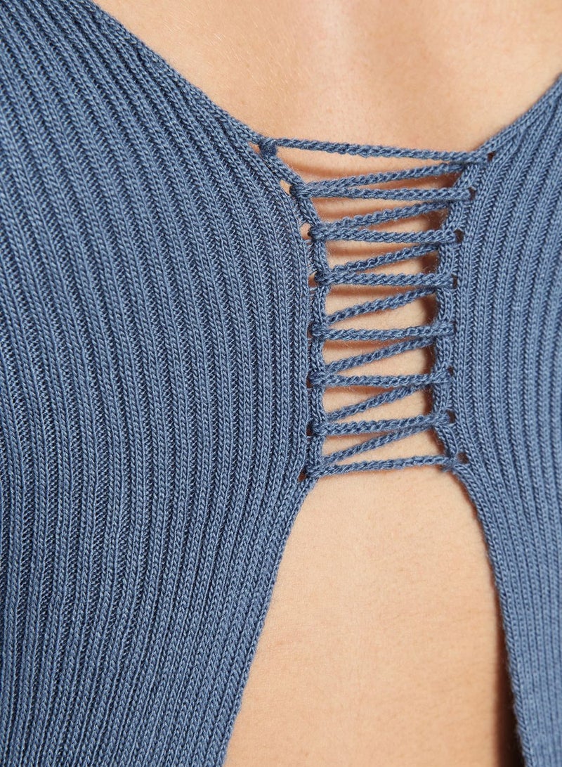 Cut Out Knitted Sweater