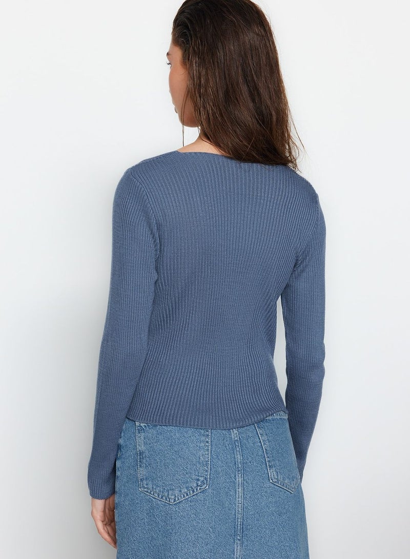 Cut Out Knitted Sweater