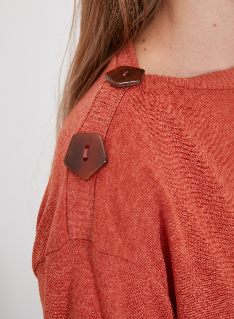 Button Detail Knitted Sweater