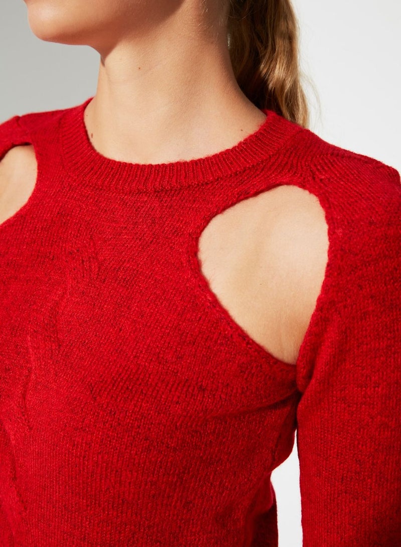 Cut Out Knitted Sweater