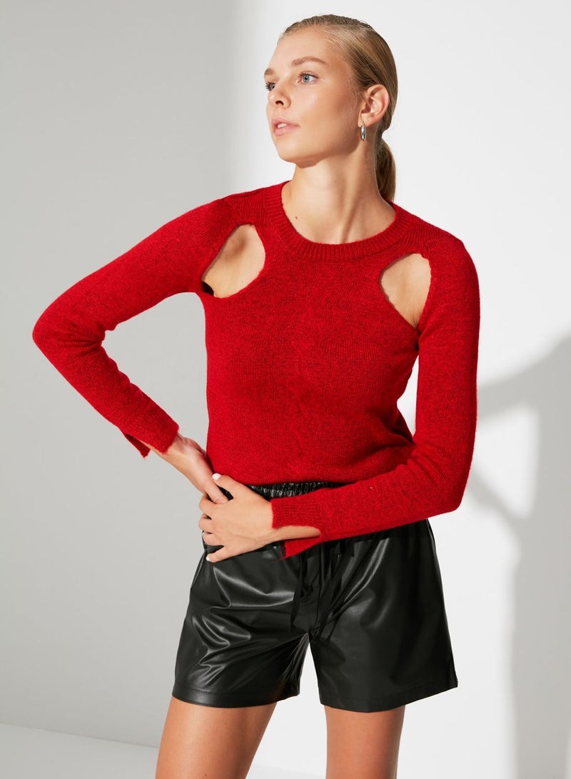 Cut Out Knitted Sweater