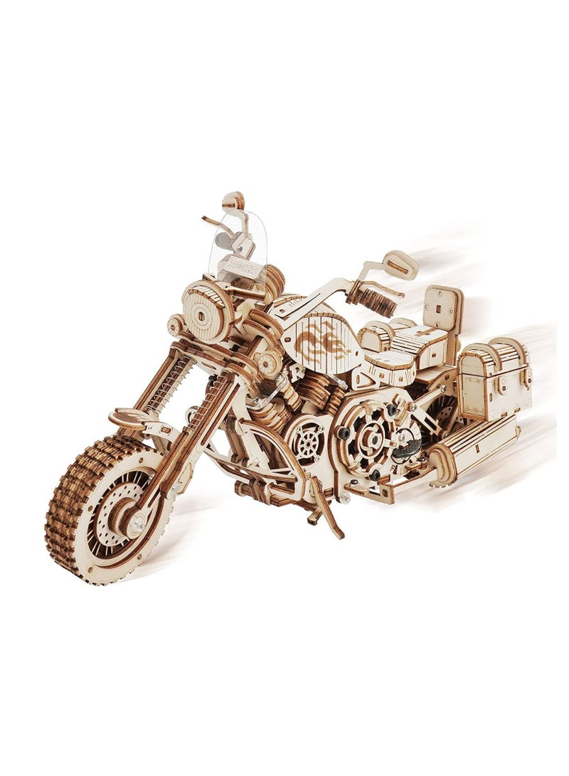 3D Wooden Puzzles Motorcycle Model for Adults to Build -1:8 Mechanical Wooden Puzzles with Kickstand Birthday for Man/Woman