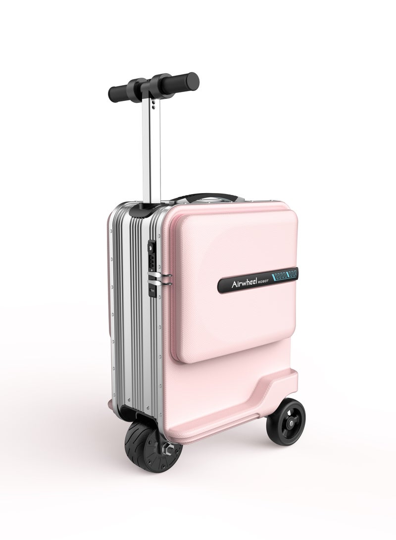 SE3MiniT - Electric Luggage Scooter - Pink | Portable Riding Suitcase with Removable Battery, Airwheel Luggage | Official Dealer in UAE