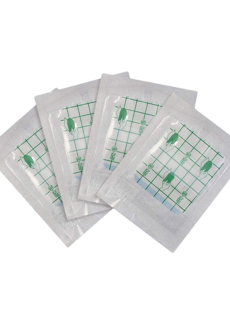 Sterile Self Adhesive Waterproof Island Dressing, Breathable Waterproof Adhesive Non-Woven Wound Dressing Helps Prevent Infection for First Aid and Wound Care Transparent