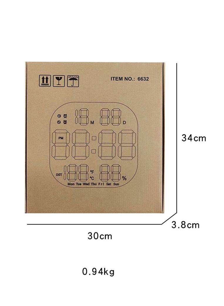 6632 Living room countdown timer gym wall clock led acrylic decoration creative large electronic clock wall hanging