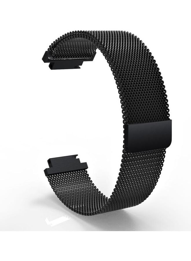 Milanese Replacement Wrist Strap Watchband For Garmin Vivoactive HR / Approach S2 / S4 Black