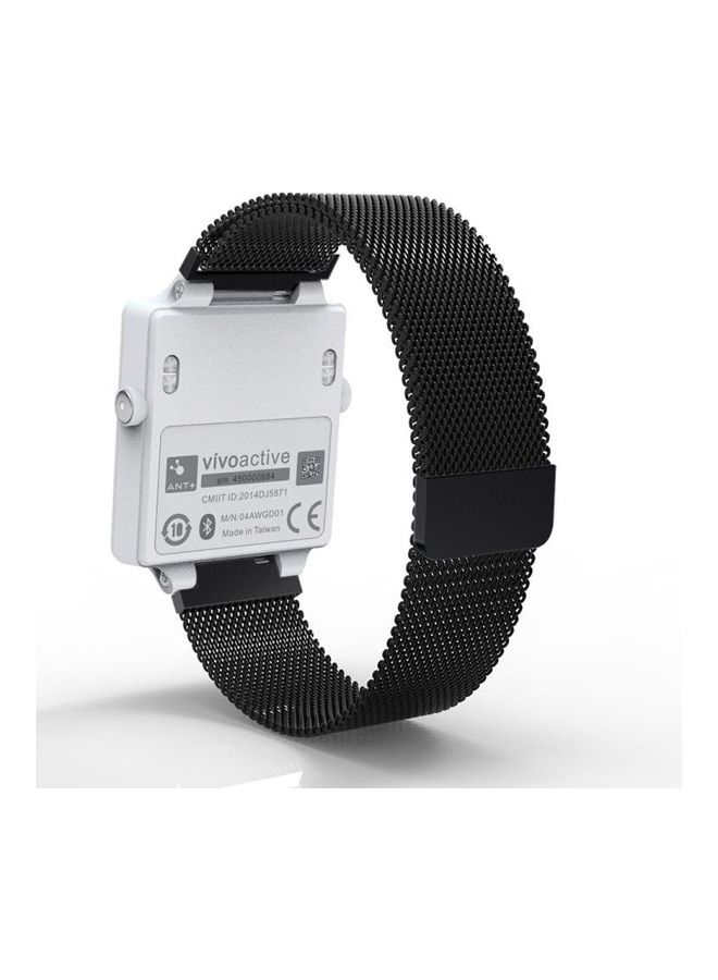 Milanese Replacement Wrist Strap Watchband For Garmin Vivoactive HR / Approach S2 / S4 Black