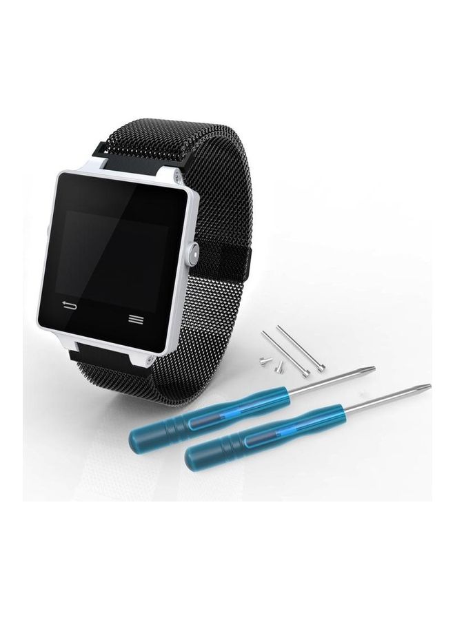 Milanese Replacement Wrist Strap Watchband For Garmin Vivoactive HR / Approach S2 / S4 Black