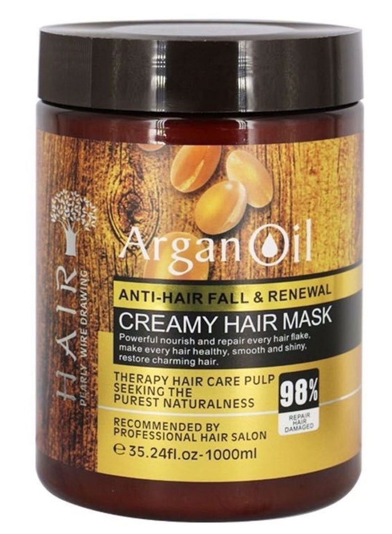 Argan Oil Creamy Hair Mask (1000ml) - Unleash Hair's Full Potential