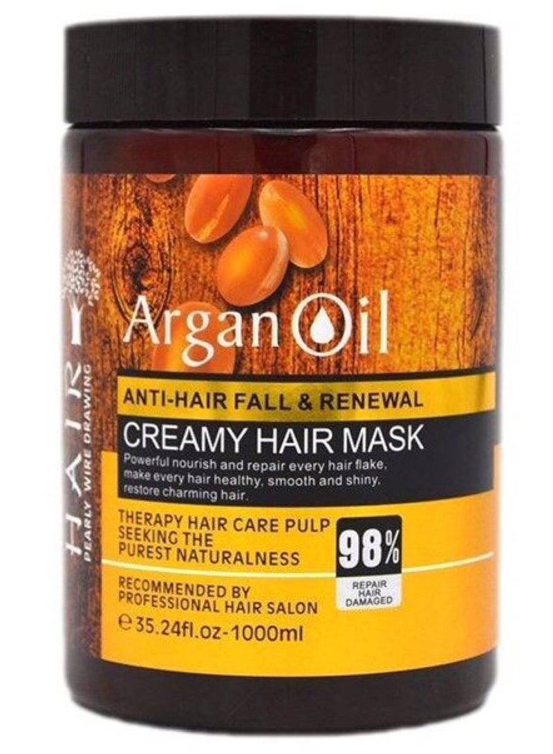 Argan Oil Creamy Hair Mask (1000ml) - Unleash Hair's Full Potential