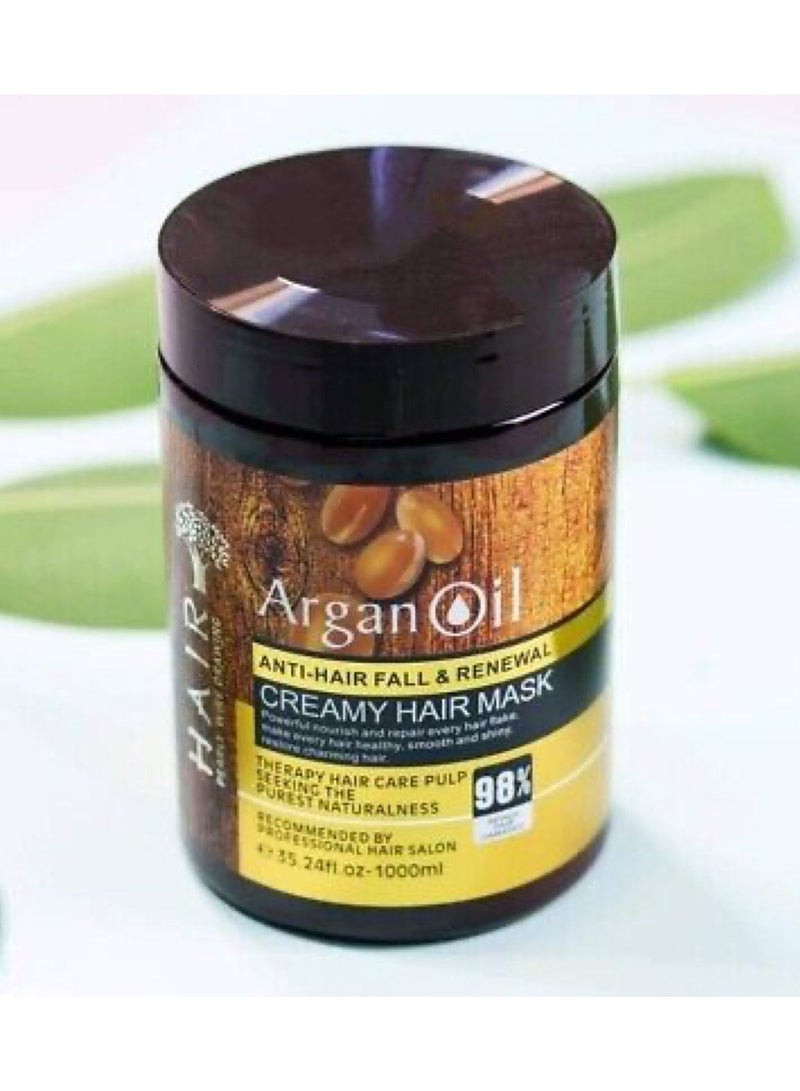 Argan Oil Creamy Hair Mask (1000ml) - Unleash Hair's Full Potential
