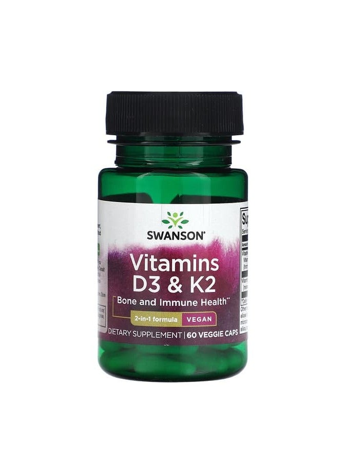 Vitamins D3 & K2, 60 Veggie Caps